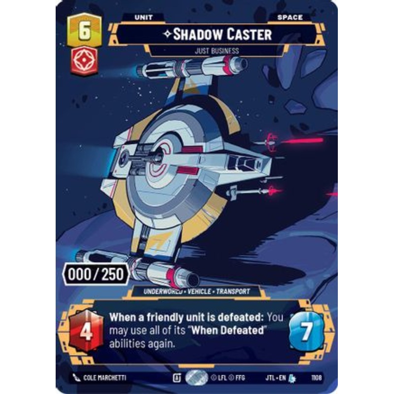 Shadow Caster - Just Business (Serialized) (1108) - Jump to Lightspeed Foil