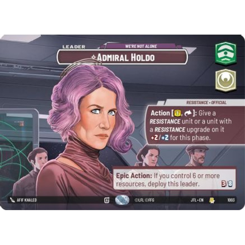 Admiral Holdo - We're Not Alone (Showcase) (1003) - Jump to Lightspeed Foil