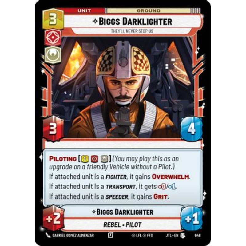 Biggs Darklighter - They'll Never Stop Us (Foil) (648) - Jump to Lightspeed Foil