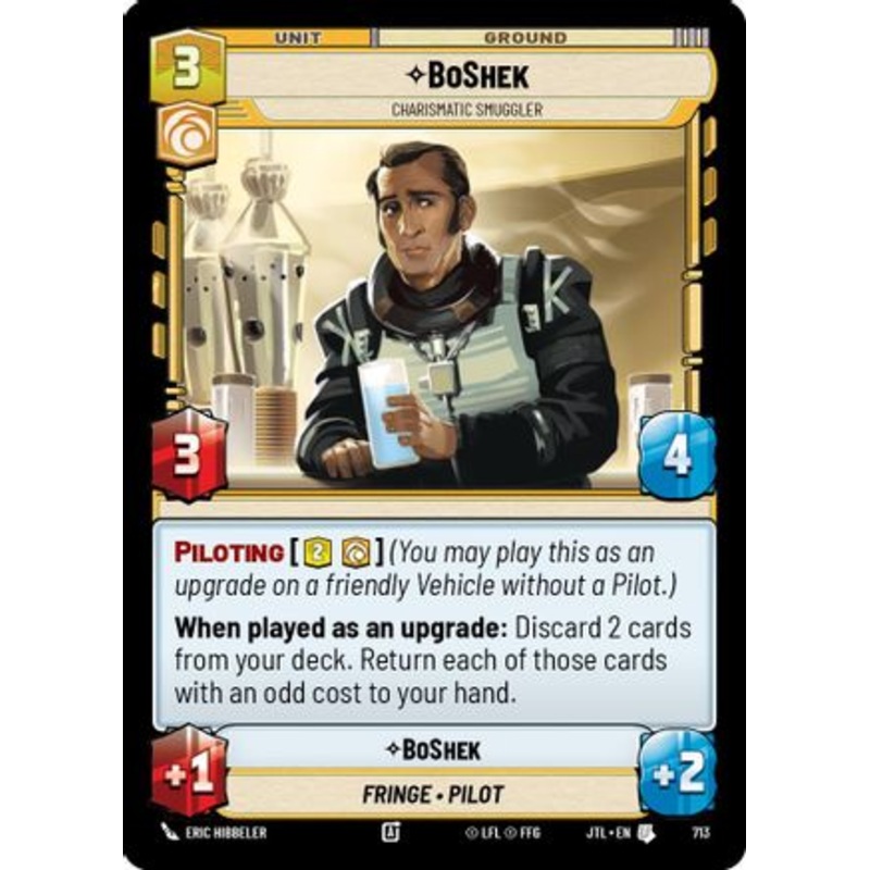 BoShek - Charismatic Smuggler (Foil) (713) - Jump to Lightspeed Foil