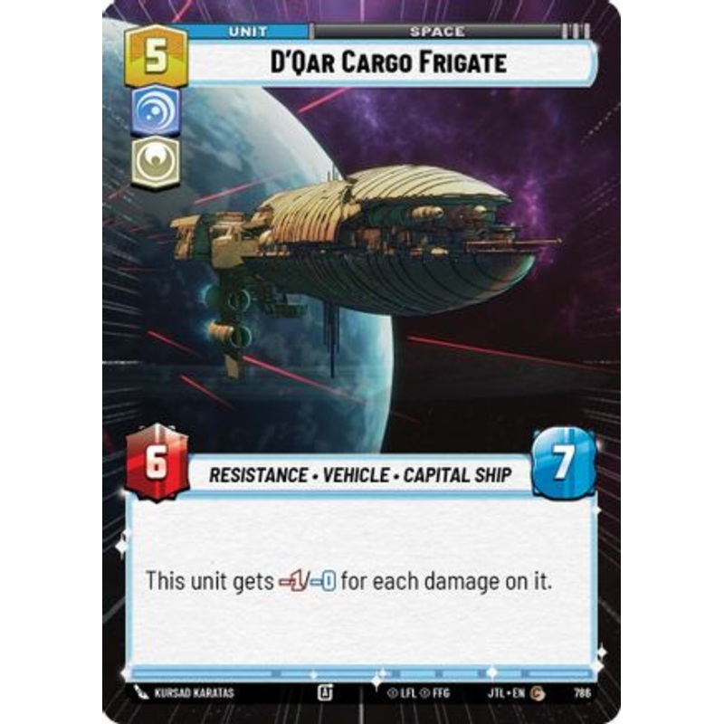 D'Qar Cargo Frigate (Hyperspace Foil) (786) - Jump to Lightspeed Foil