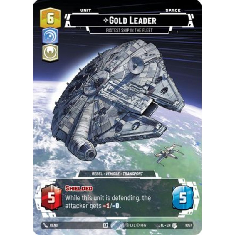 Gold Leader - Fastest Ship in the Fleet (Prestige Foil) (1057) - Jump to Lightspeed Foil