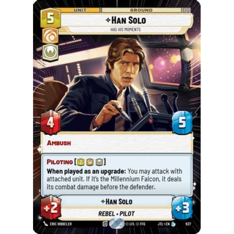 Han Solo - Has His Moments (Hyperspace Foil) (937) - Jump to Lightspeed Foil