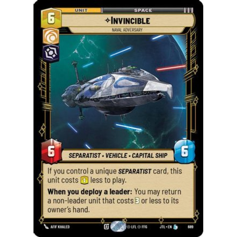 Invincible - Naval Adversary (Foil) (689) - Jump to Lightspeed Foil