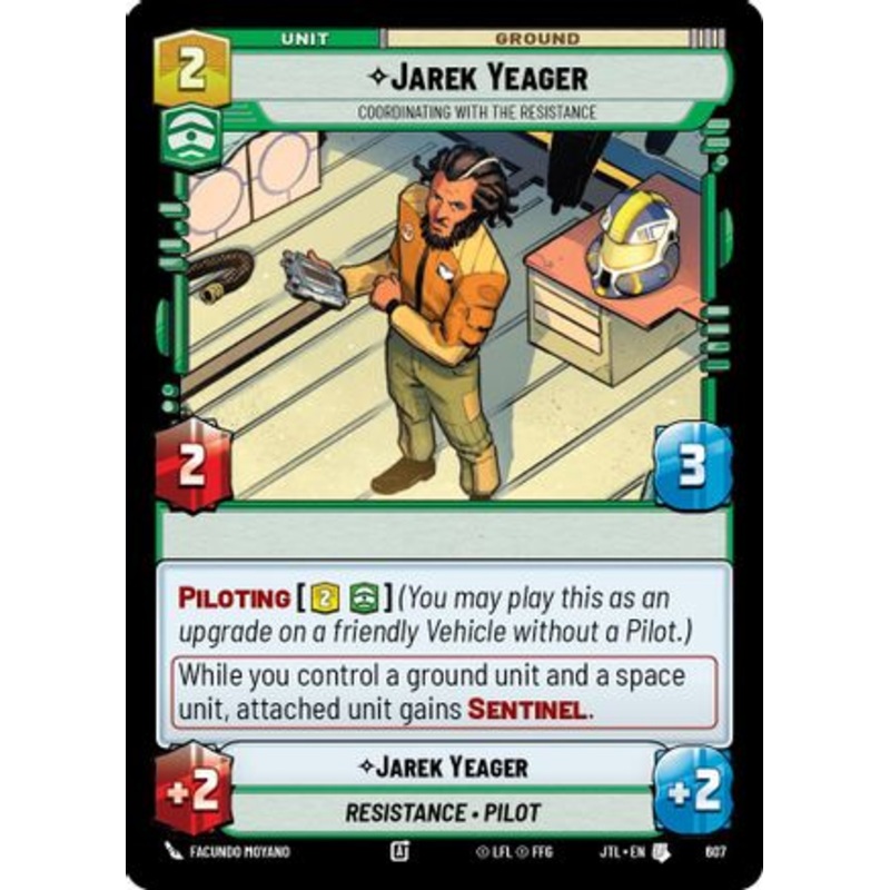 Jarek Yeager - Coordinating With The Resistance (Foil) (607) - Jump to Lightspeed Foil
