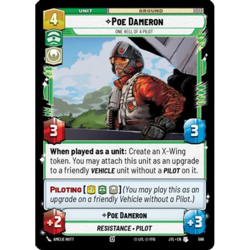 Poe Dameron - One Hell of a Pilot (Foil) (598) - Jump to Lightspeed Foil