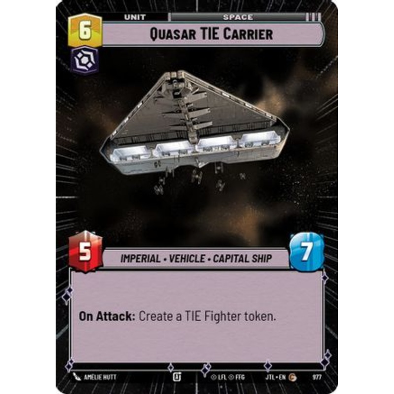 Quasar TIE Carrier (Hyperspace Foil) (977) - Jump to Lightspeed Foil