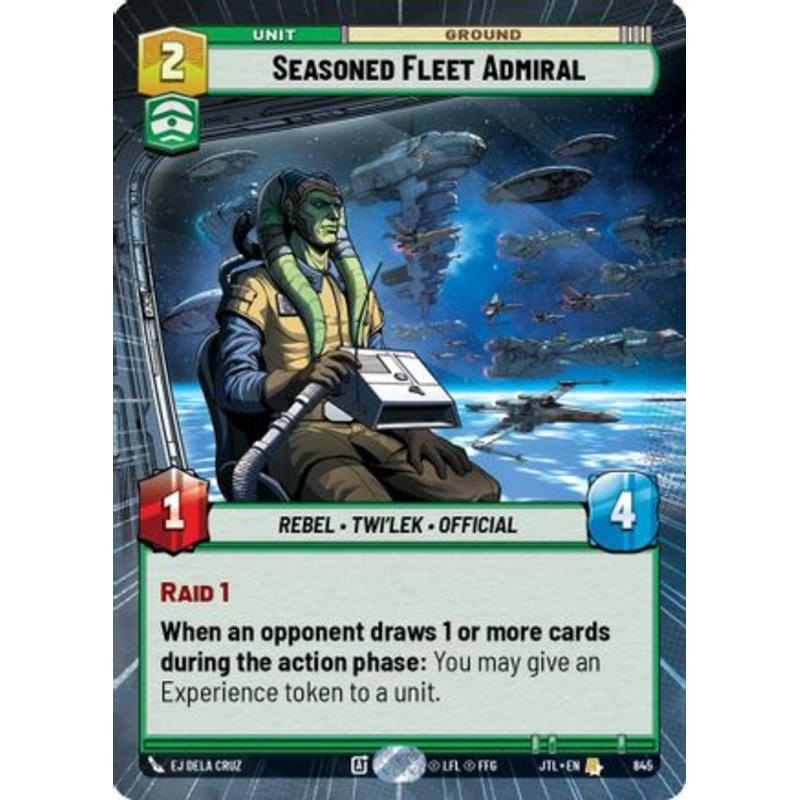 Seasoned Fleet Admiral (Hyperspace Foil) (845) - Jump to Lightspeed Foil