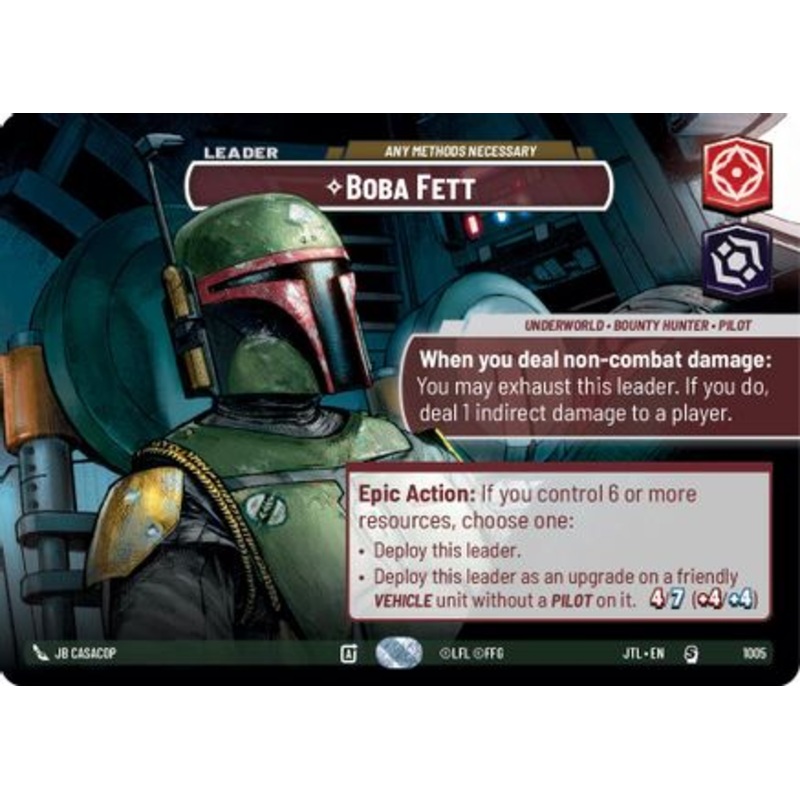 Boba Fett - Any Methods Necessary (Showcase) (1005) - Jump to Lightspeed Foil
