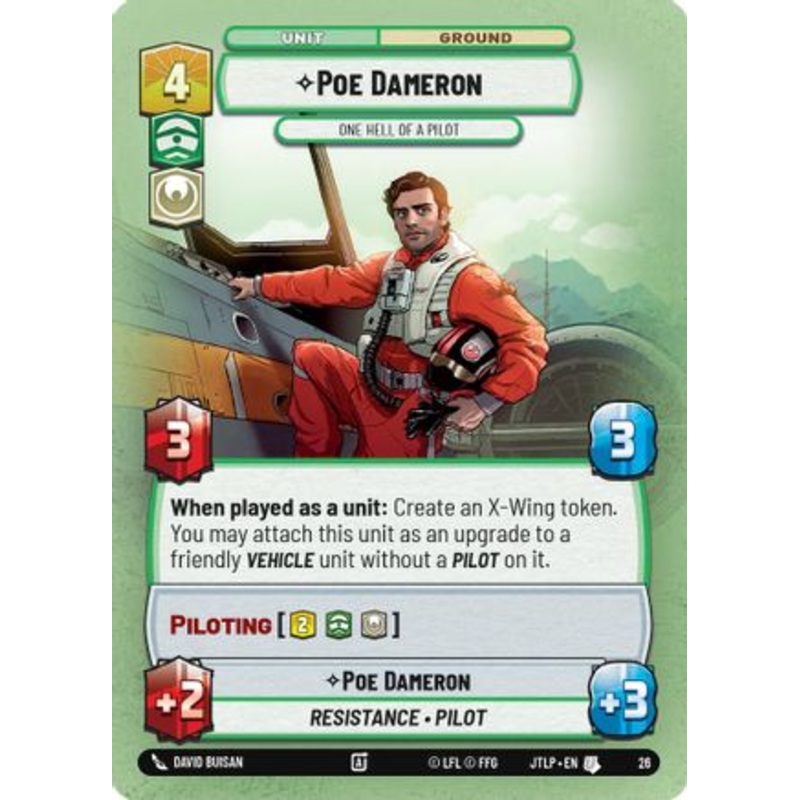 Poe Dameron - One Hell of a Pilot (Foil) (26) - Jump to Lightspeed  Weekly Play Promos Foil