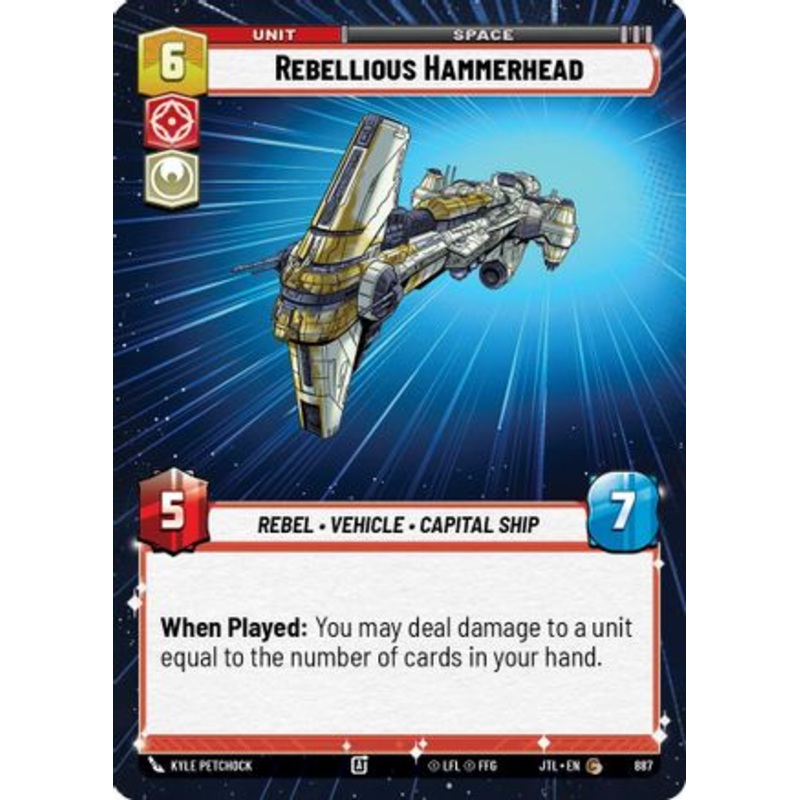 Rebellious Hammerhead (Hyperspace Foil) (887) - Jump to Lightspeed Foil