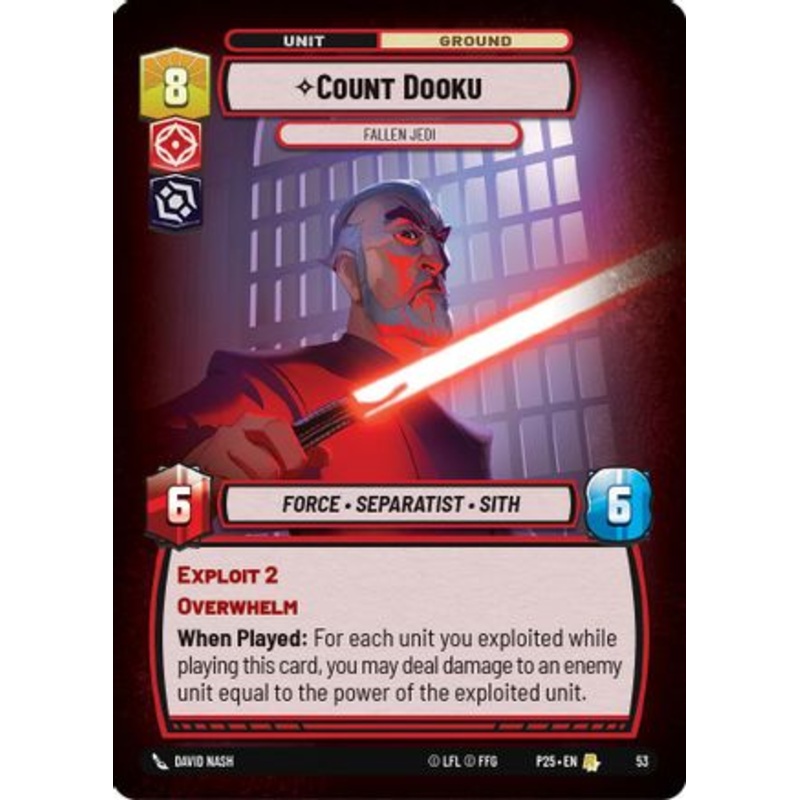 Count Dooku - Fallen Jedi (53) - Organized Play Promos Foil