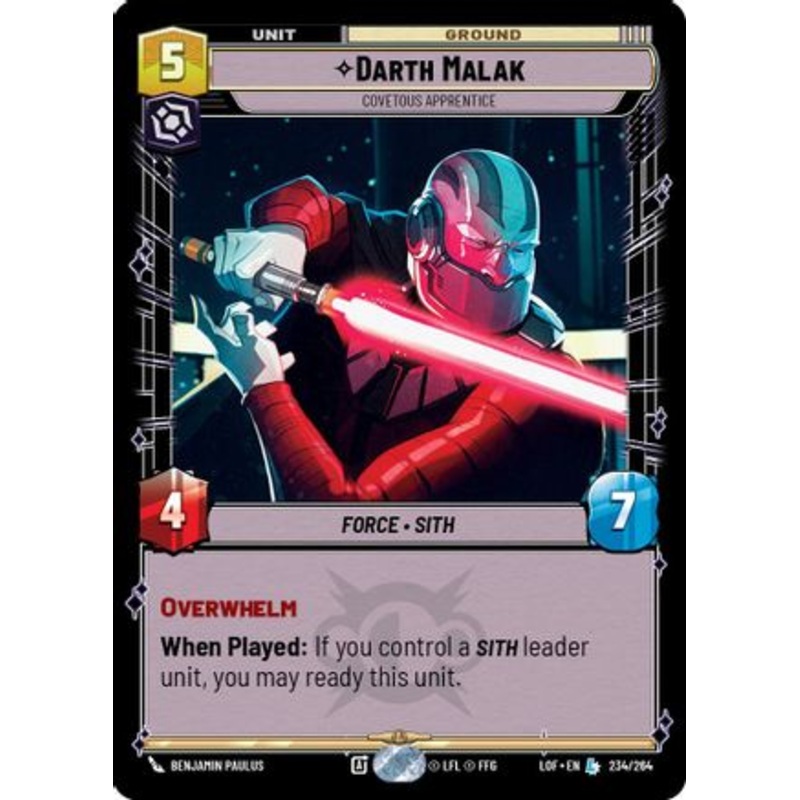 Darth Malak - Covetous Apprentice (234/264) - Legends of the Force