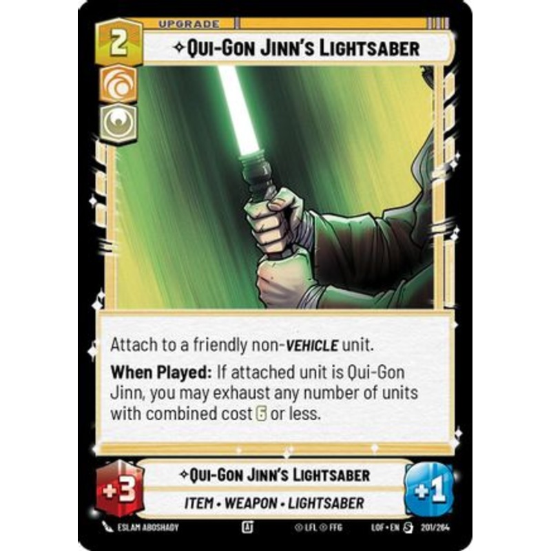 Qui-Gon Jinn's Lightsaber (201/264) - Legends of the Force