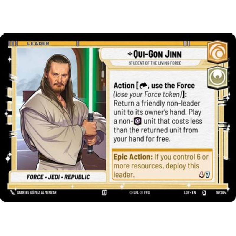 Qui-Gon Jinn - Student of the Living Force (016/264) - Legends of the Force