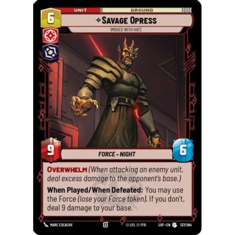 Savage Opress - Imbued With Hate (137/264) - Legends of the Force
