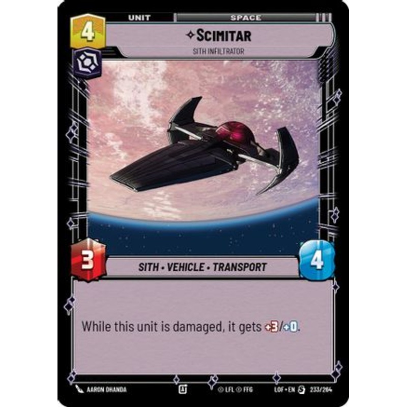 Scimitar - Sith Infiltrator (233/264) - Legends of the Force