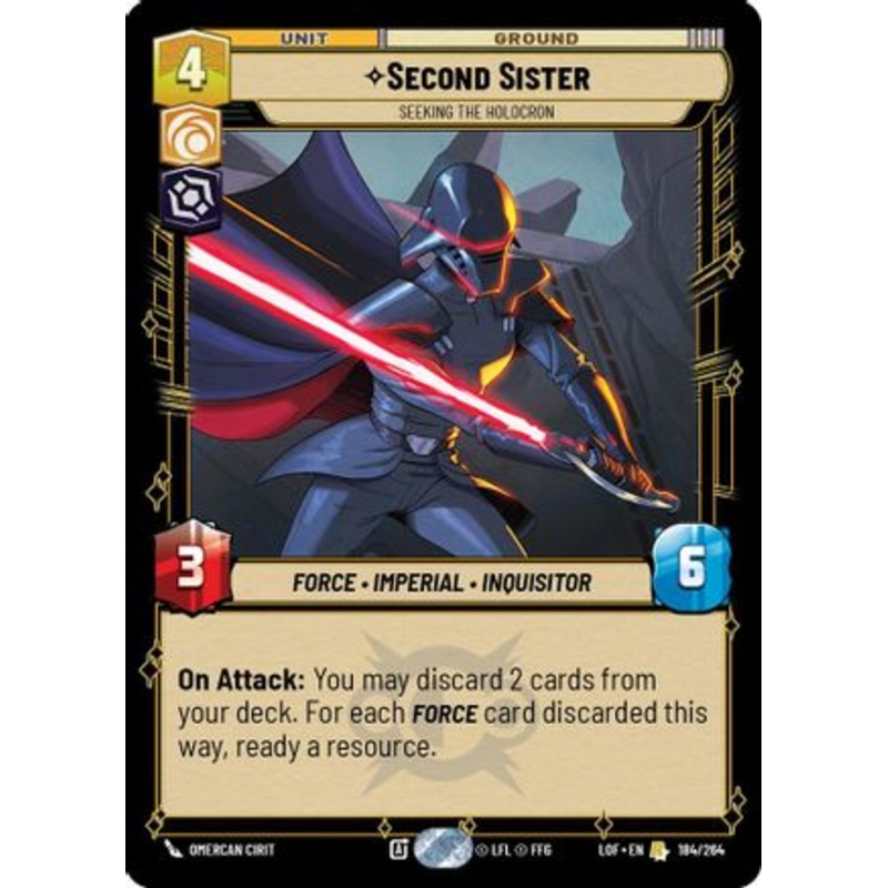 Second Sister - Seeking the Holocron (184/264) - Legends of the Force