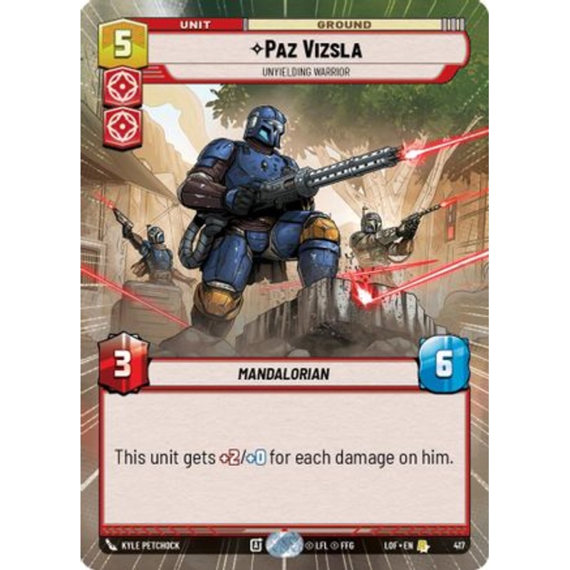 Paz Vizsla - Unyielding Warrior (Hyperspace) (417) - Legends of the Force