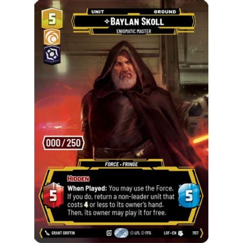 Baylan Skoll - Enigmatic Master (Serialized) (1157) - Legends of the Force Foil