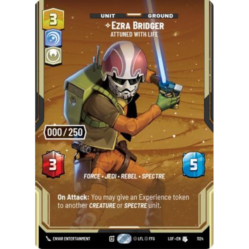 Ezra Bridger - Attuned With Life (Serialized) (1124) - Legends of the Force Foil