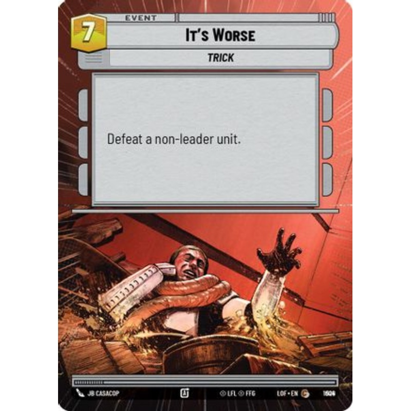 It's Worse (Hyperspace Foil) (1004) - Legends of the Force Foil
