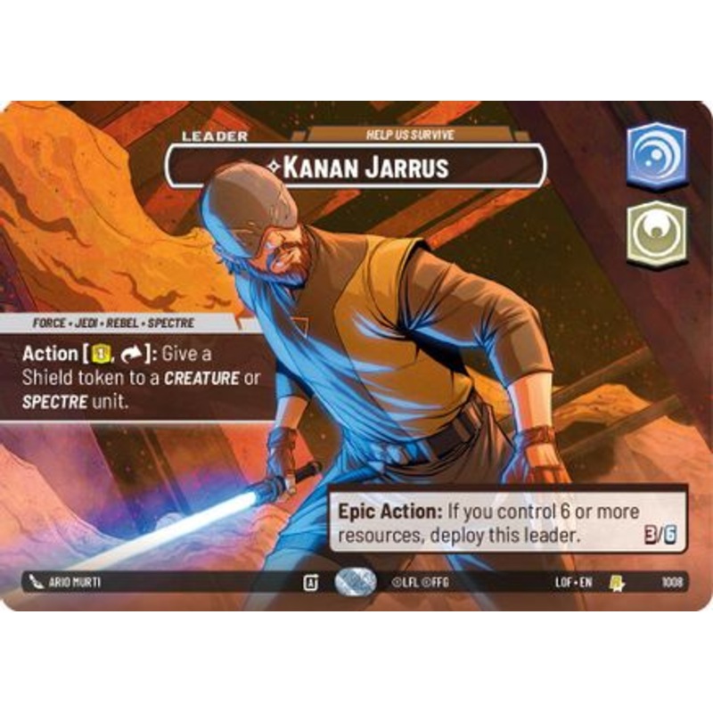 Kanan Jarrus - Help Us Survive (Showcase) (1008) - Legends of the Force Foil
