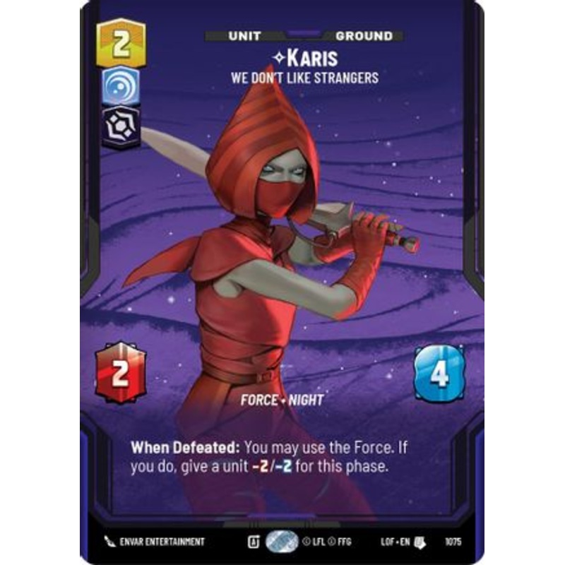 Karis - We Don't Like Strangers (Prestige Foil) (1075) - Legends of the Force Foil