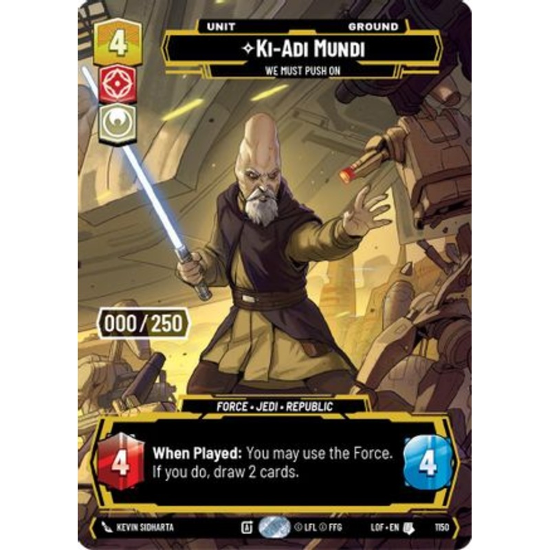Ki-Adi-Mundi - We Must Push On (Serialized) (1150) - Legends of the Force Foil