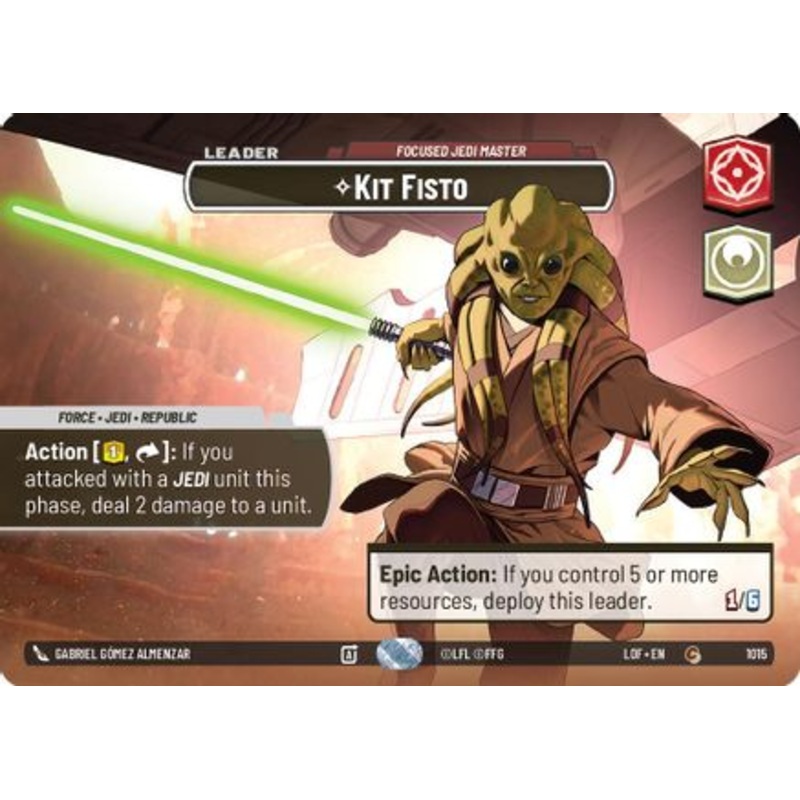 Kit Fisto - Focused Jedi Master (Showcase) (1015) - Legends of the Force Foil