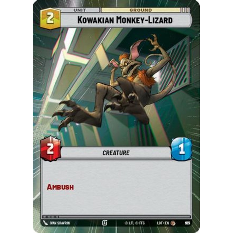 Kowakian Monkey-Lizard (Hyperspace Foil) (997) - Legends of the Force Foil