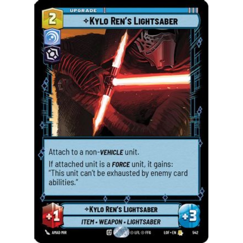 Kylo Ren's Lightsaber (Foil) (542) - Legends of the Force Foil