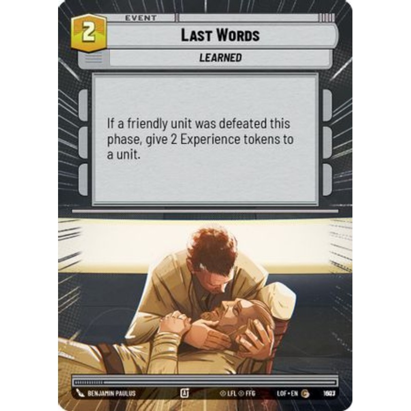 Last Words (Hyperspace Foil) (1003) - Legends of the Force Foil