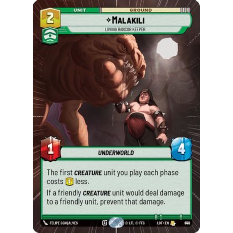 Malakili - Loving Rancor Keeper (Hyperspace Foil) (848) - Legends of the Force Foil