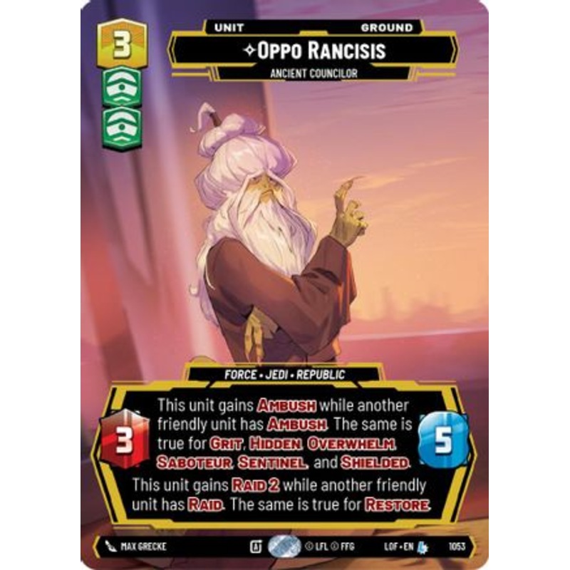 Oppo Rancisis - Ancient Councilor (Prestige) (1053) - Legends of the Force