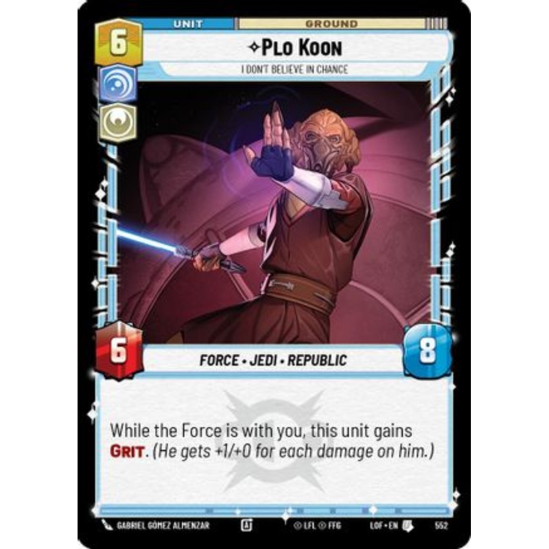 Plo Koon - I Don't Believe in Chance (Foil) (552) - Legends of the Force Foil
