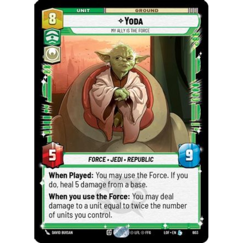 Yoda - My Ally is the Force (Foil) (603) - Legends of the Force Foil