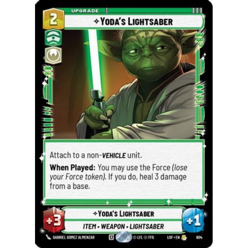 Yoda's Lightsaber (Foil) (604) - Legends of the Force Foil