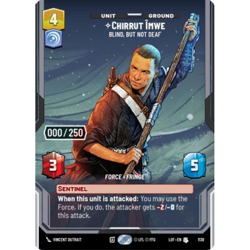 Chirrut Imwe - Blind, but not Deaf (Serialized) (1138) - Legends of the Force Foil