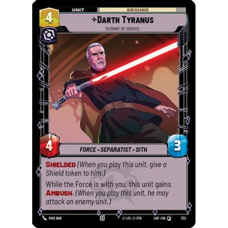Darth Tyranus - Servant of Sidious (Foil) (733) - Legends of the Force Foil