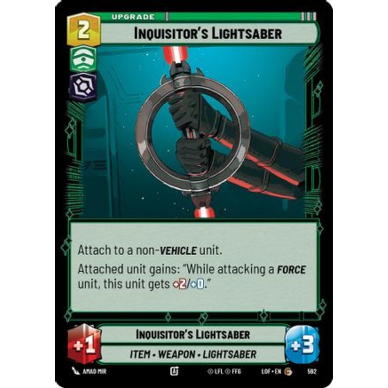 Inquisitor's Lightsaber (Foil) (592) - Legends of the Force Foil