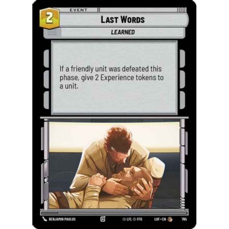 Last Words (Foil) (765) - Legends of the Force Foil