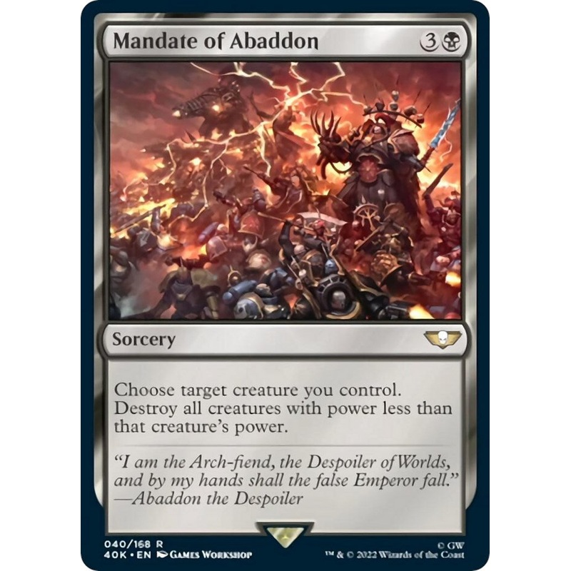 Mandate of Abaddon (Surge Foil) [40K - 40]