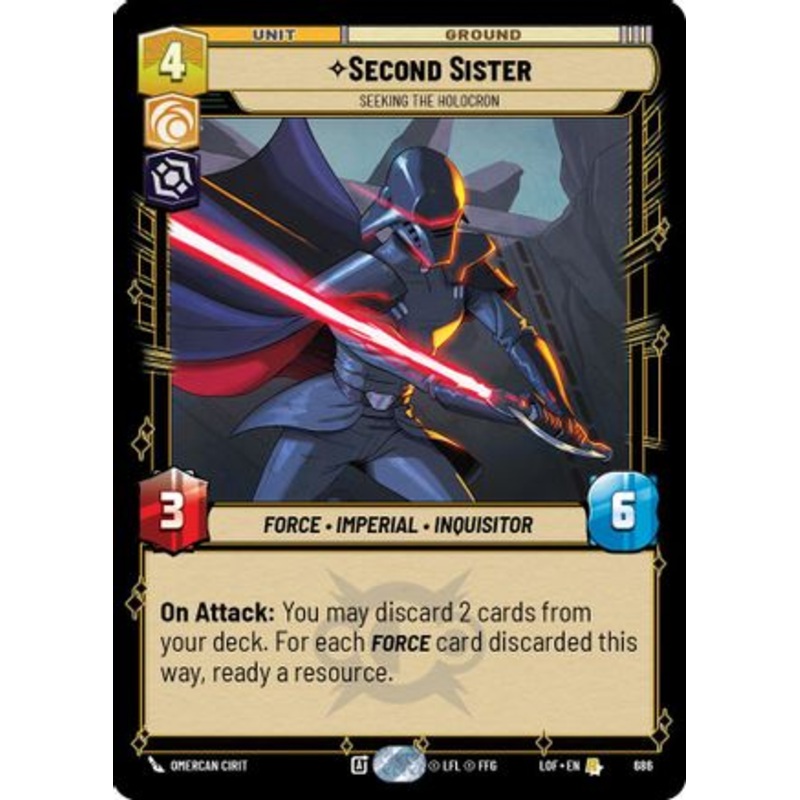 Second Sister - Seeking the Holocron (Foil) (686) - Legends of the Force Foil