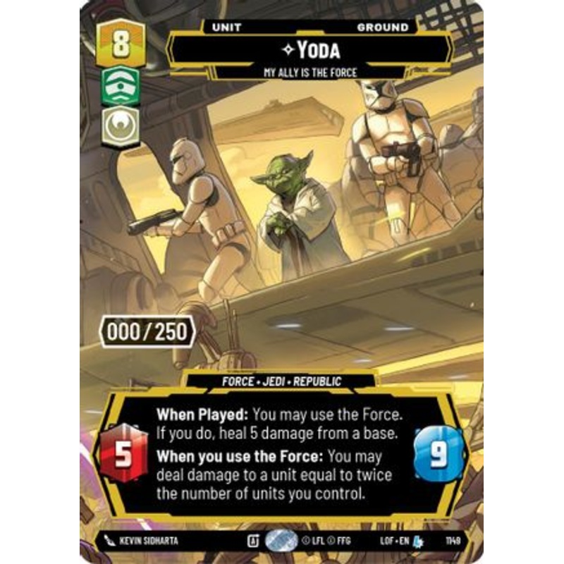 Yoda - My Ally is the Force (Serialized) (1149) - Legends of the Force Foil