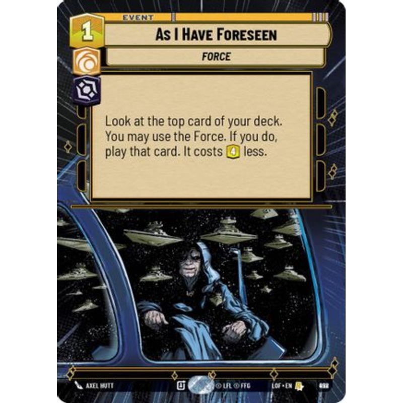 As I Have Foreseen (Hyperspace Foil) (928) - Legends of the Force Foil