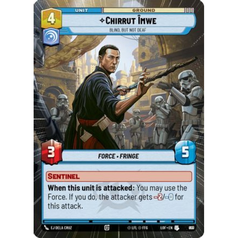 Chirrut Imwe - Blind, but not Deaf (Hyperspace Foil) (807) - Legends of the Force Foil