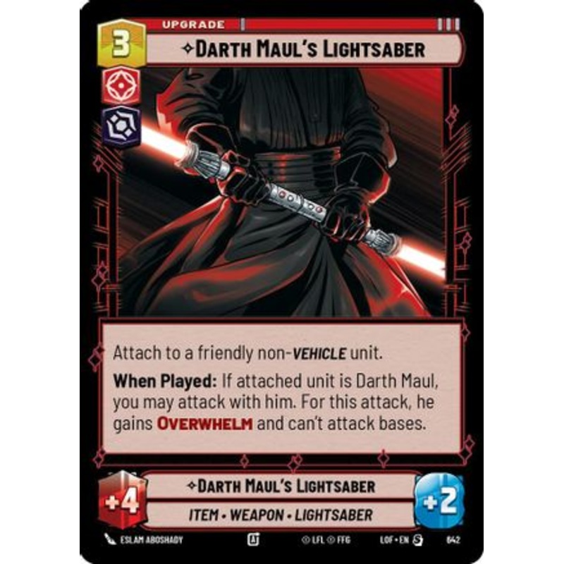 Darth Maul's Lightsaber (Foil) (642) - Legends of the Force Foil