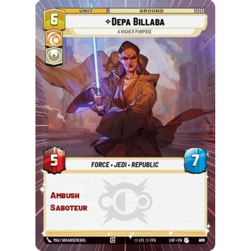 Depa Billaba - A Higher Purpose (Hyperspace Foil) (939) - Legends of the Force Foil