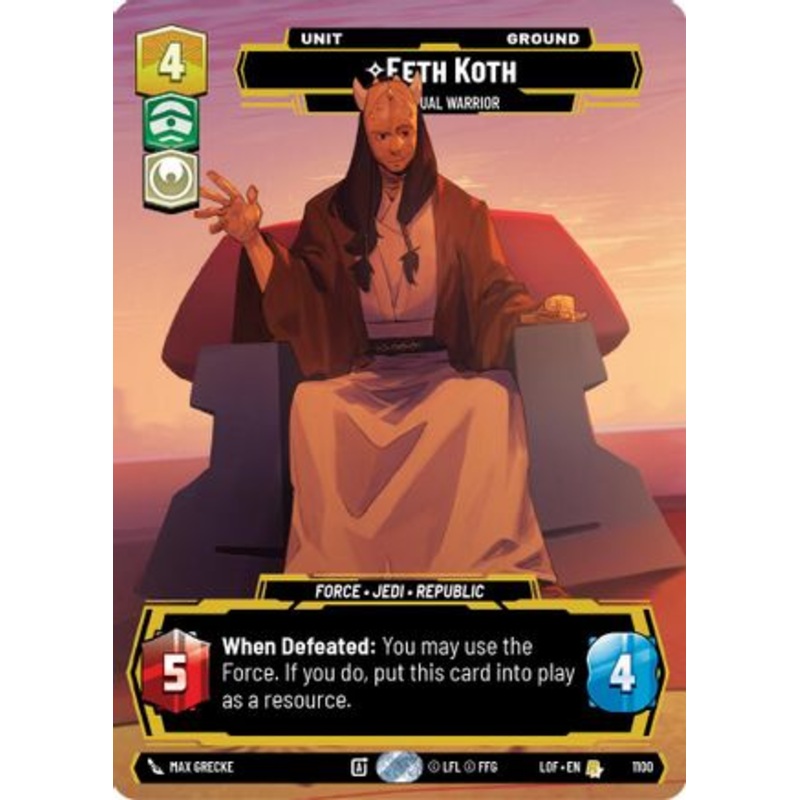 Eeth Koth - Spiritual Warrior (Prestige Foil) (1100) - Legends of the Force Foil